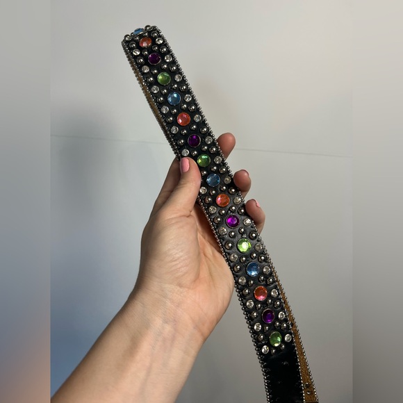 WB Atlas Accessories - WB Atlas Western Rhinestone Studded Belt Y2K Cowgirl Glam Statement